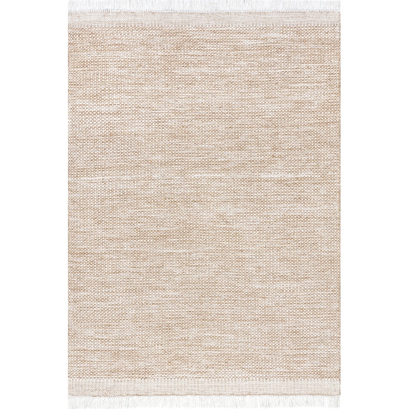 Esperanza Solid Fringed Rug | Beige