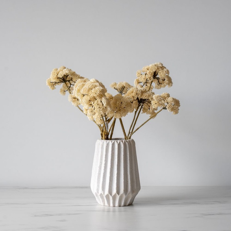 Faux Cream Pom Pom Spray