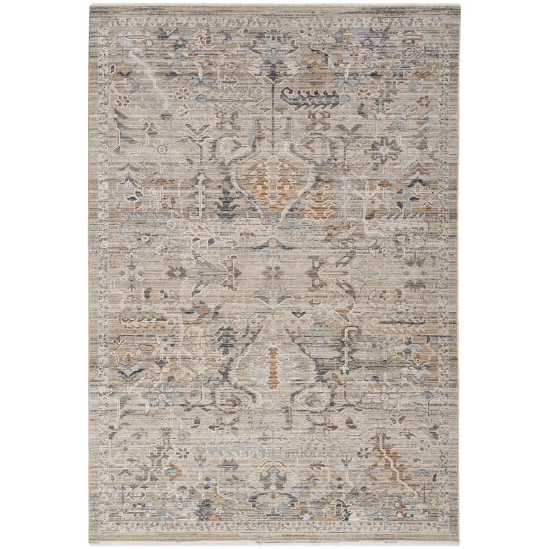 Nourison Lynx 5’3″ x 7’10” Ivory Taupe Vintage Indoor Rug