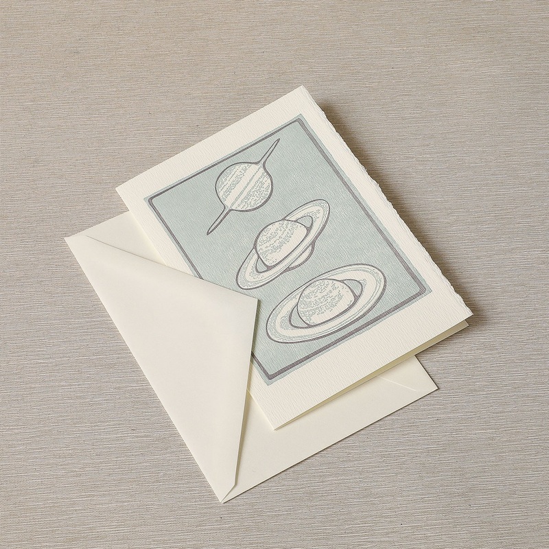 Rings of Saturn Letterpress Notecard
