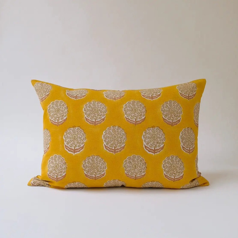 Alisha – Linen Pillowcase (Yellow)
