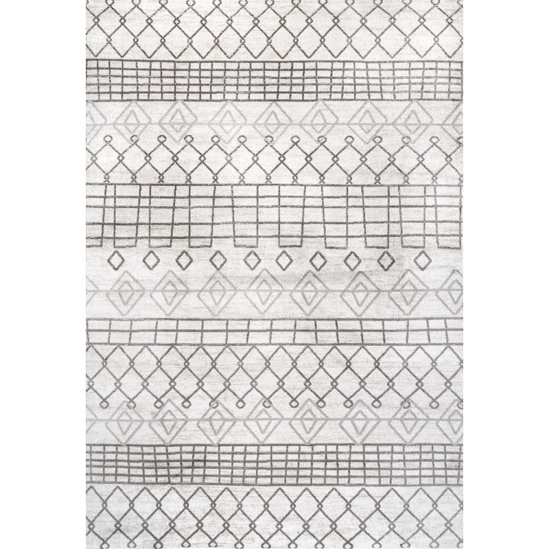 Colleen Washable Geometric Rug | Grey
