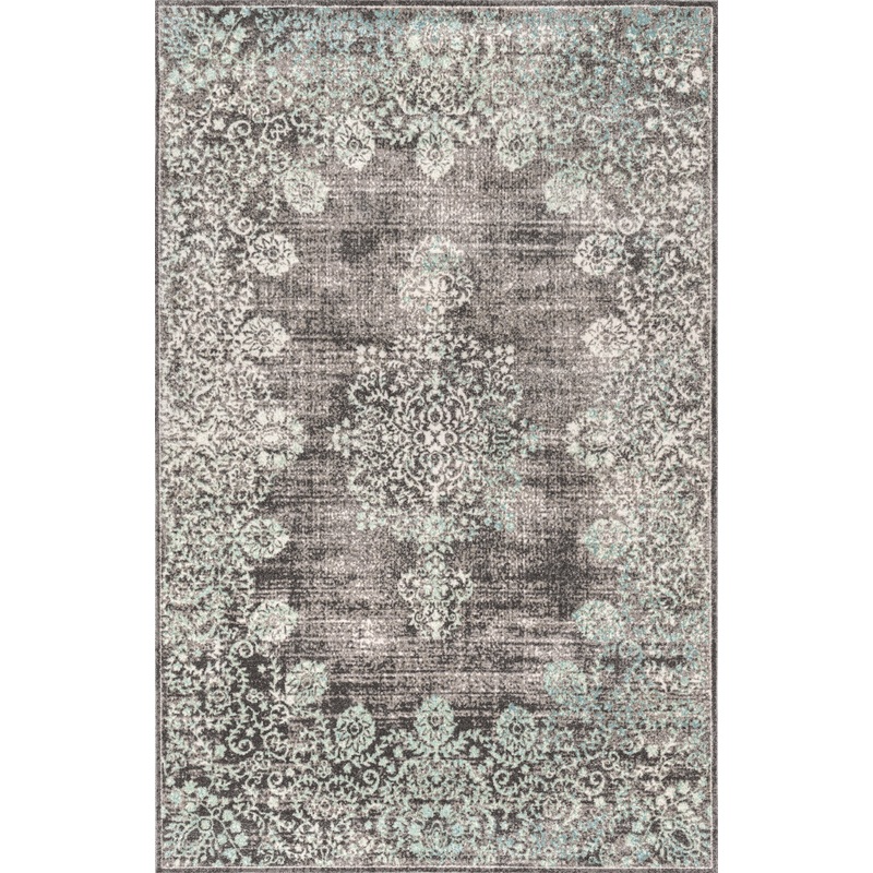 Faded Lace Rug | Teal