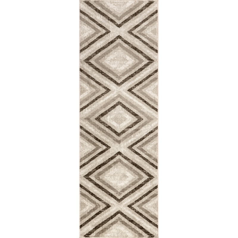 Reeba Washable Distressed Rug | Light Brown