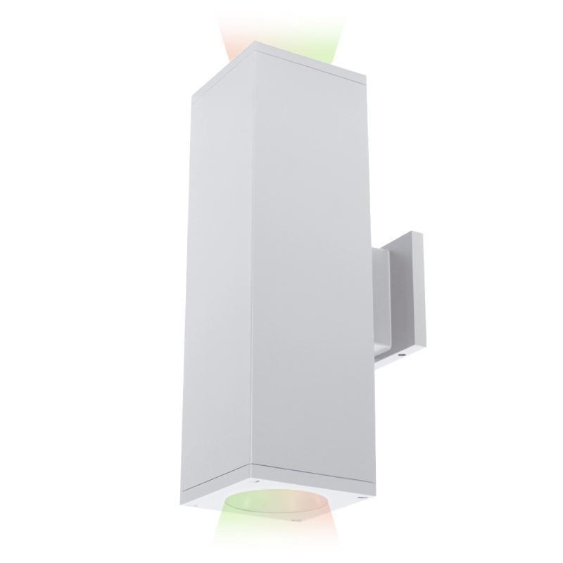 WAC DC-WD05-CC Cube Architectural 5″ Color Changing Double Wall Mount, 83 Beam