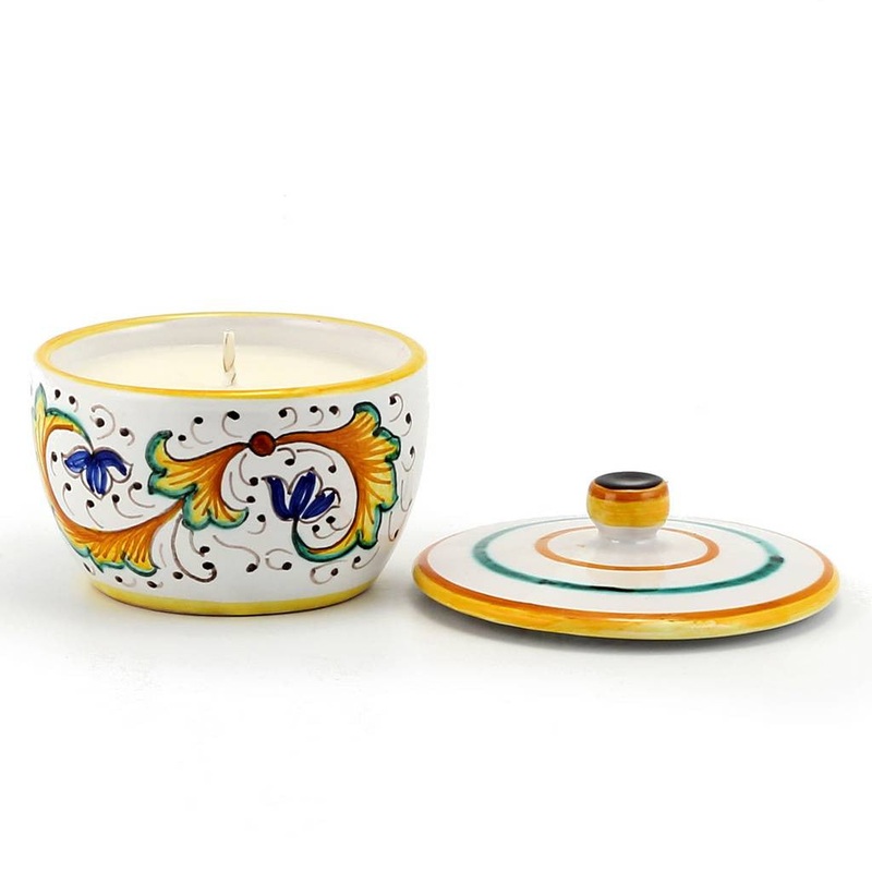 DERUTA CANDLES: Jar Candle with lid ~ Perugino Design