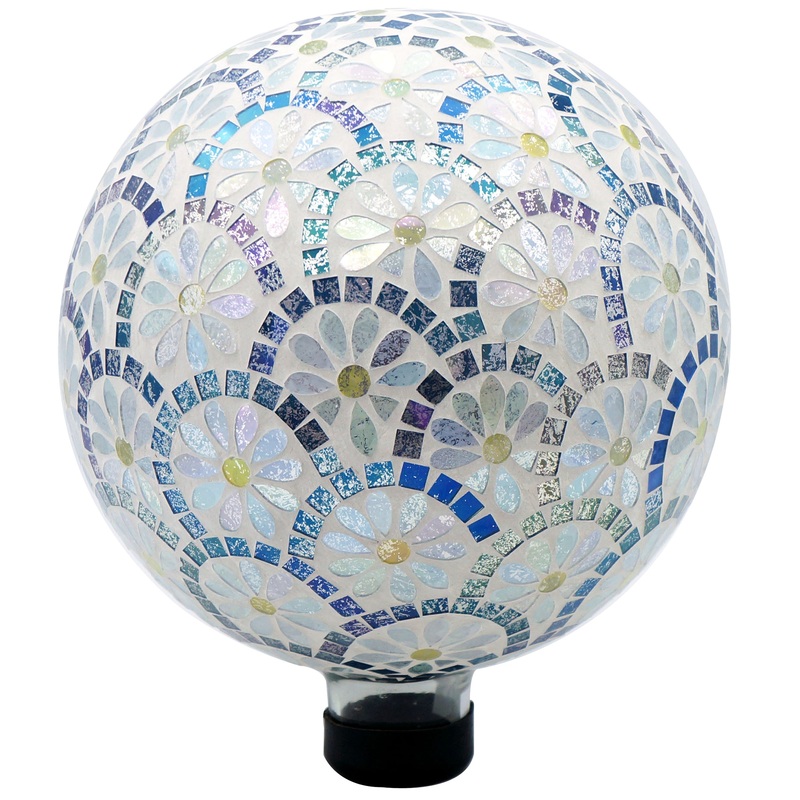 Gardener Select 10 in. Mosaic Glass Gazing Globe