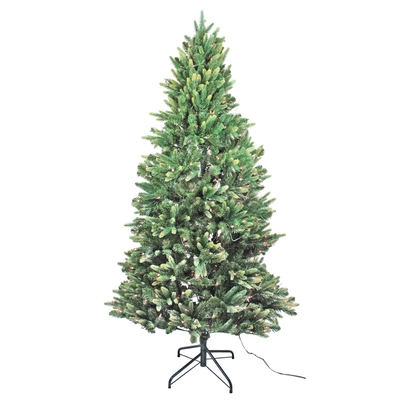 Lapland Hinged Fir Christmas Tree, 600 Clear Lights, 2038 Tips 7.5′