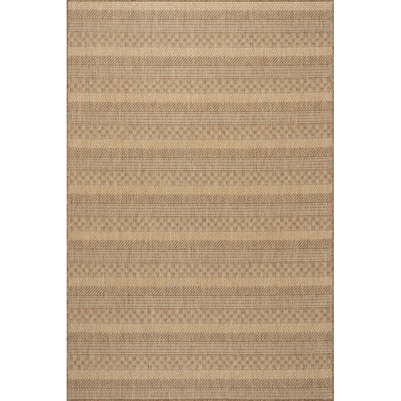 Lysette Striped Indoor/Outdoor Rug | Light Brown