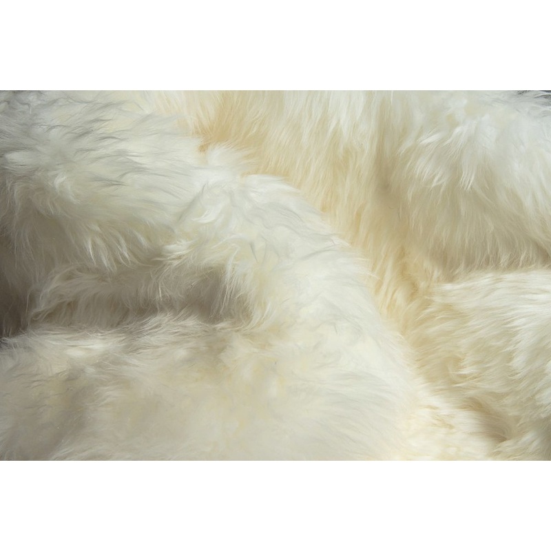 2′ X 5′ Natural Rectangular Sheepskin Area Rug
