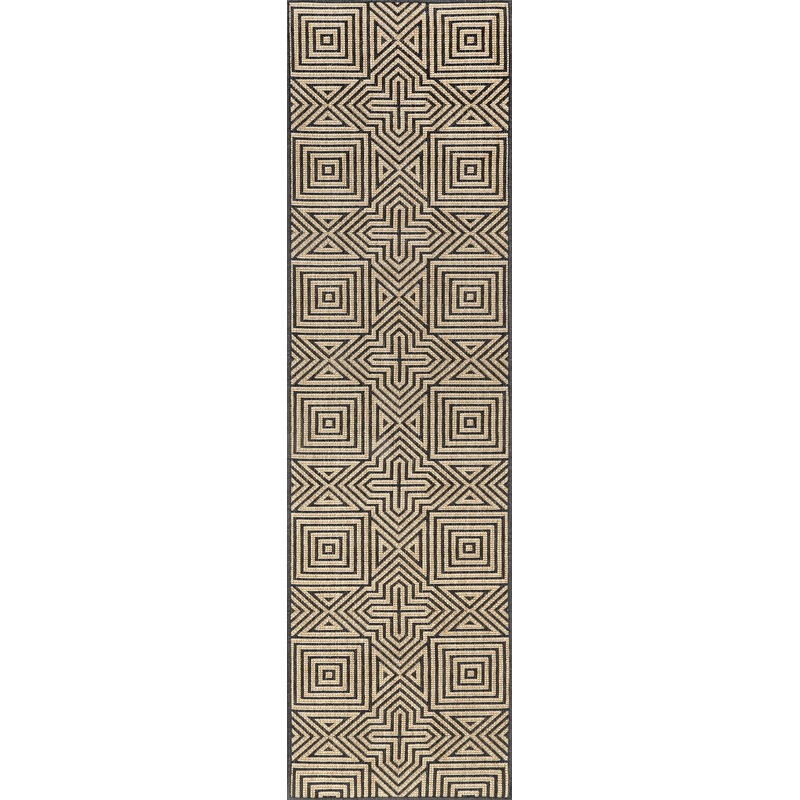 Greek Tiles Indoor/Outdoor Rug | Charcoal