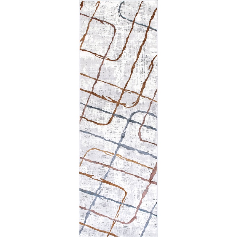 Opaline Abstract Rug | Light Grey