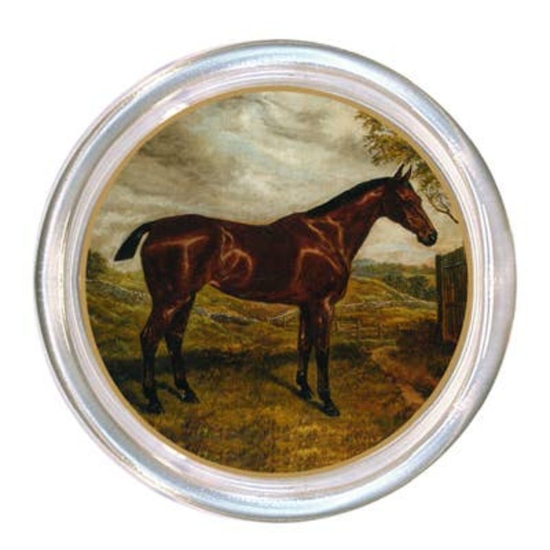 Bay Horse Facing Right  Coaster