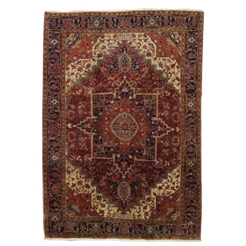 SEMI-ANTIQUE PERSIAN HERIZ  7′ 8″ X 11′ 1″