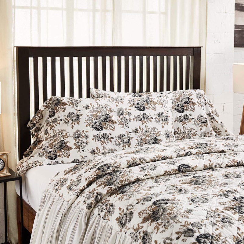 Annie Portabella Floral Ruffled King Pillow Case Set of 2 21×36+8