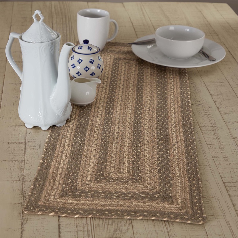 Cobblestone Jute Rect Runner 13×36