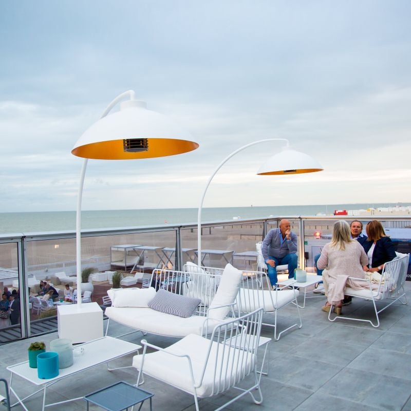 Heatsail Dome Patio Heater + Lamp – White Version