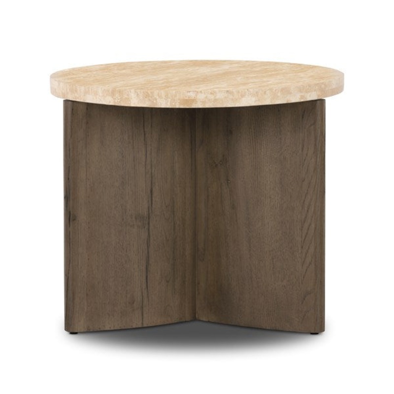 Tori Accent Table – Travertine