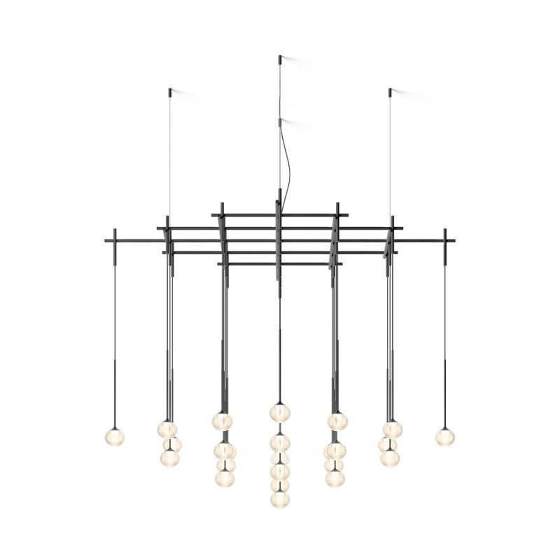 Vibia 0867 Algorithm 25-lt 63″ LED Multi-Light Pendant