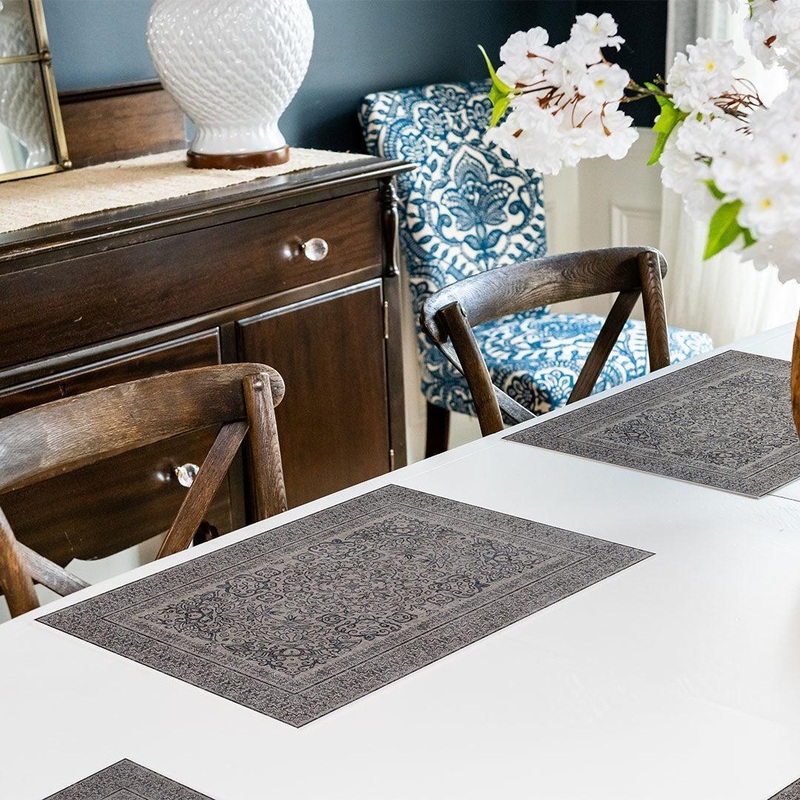 Victoria Placemat | Slate Blue – Premium Vinyl Mat