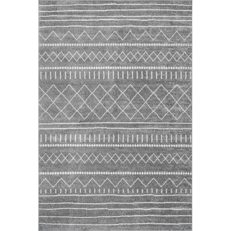 Arielle Trellis Moroccan Rug | Grey