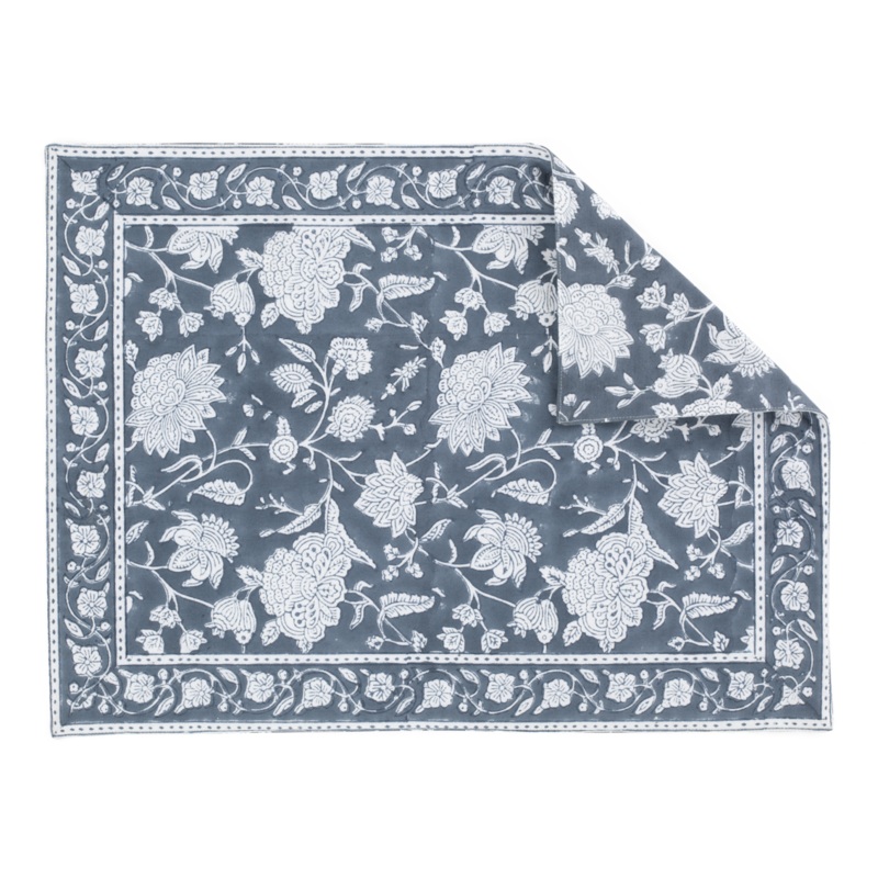 Cotton Reversible Placemat Indian Rose