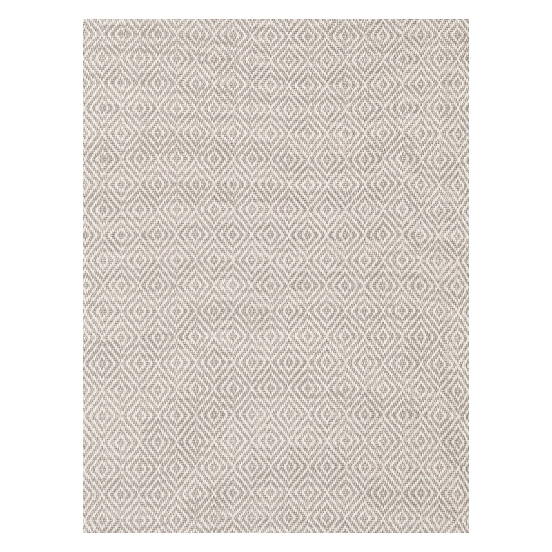 Petit Diamond Handwoven Indoor/Outdoor Rug | Platinum/Ivory
