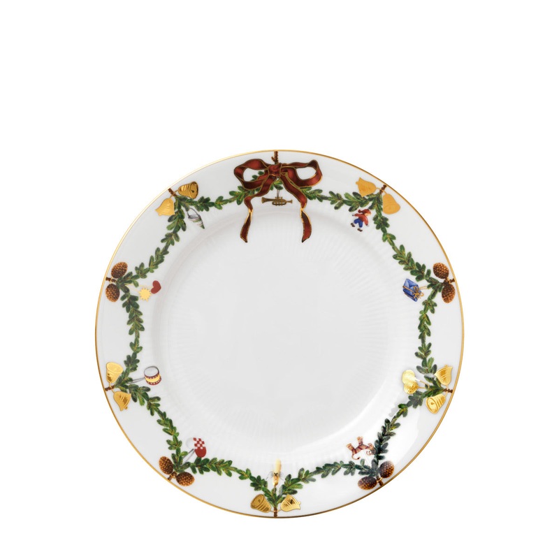 Star Fluted Christmas Salad Plate