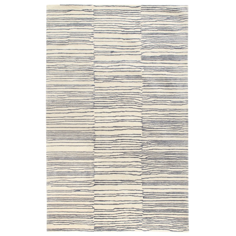 Striae Hand Tufted Wool Rug | Pewter Blue