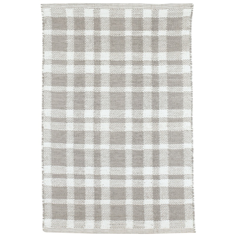 Tattersall Handwoven Indoor/Outdoor Rug | Grey