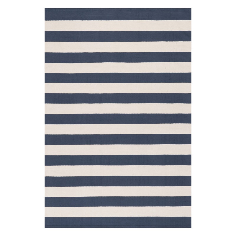 Banks Stripe Handwoven Indoor/Outdoor Rug | Navy