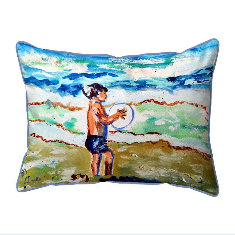 Betsy Drake Boy & Surf Large Pillow