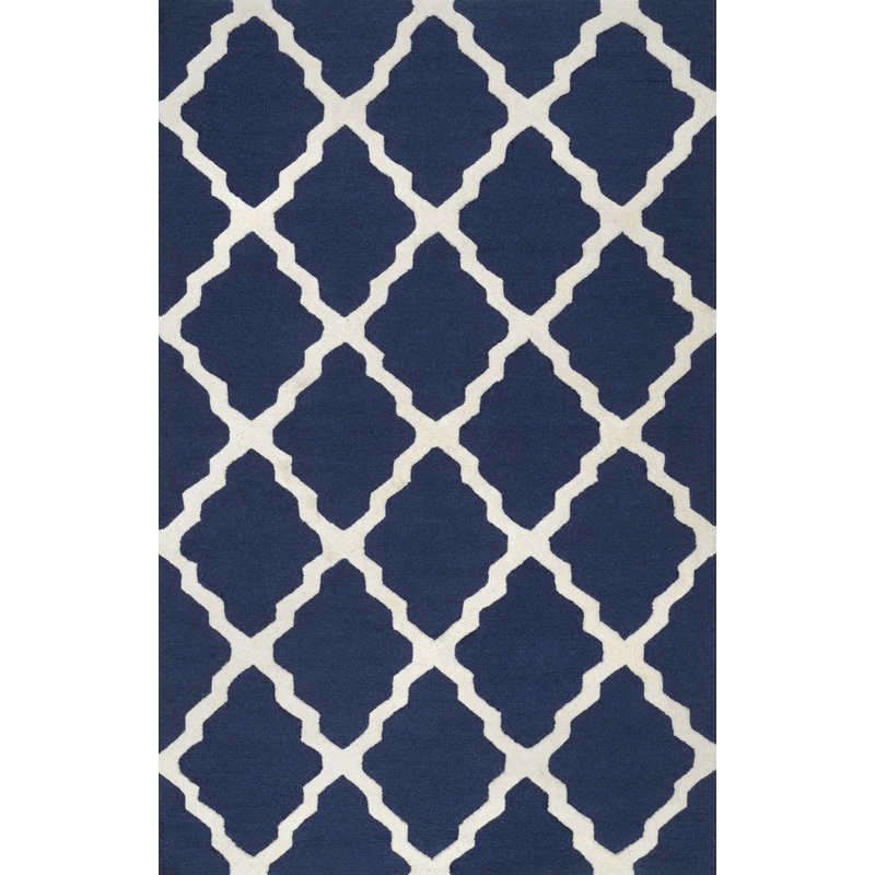 Moroccan Trellis Rug | Navy