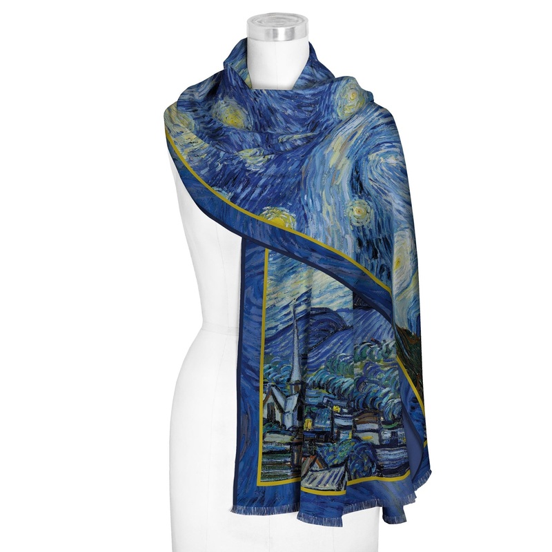 van Gogh Starry Night Silk Blend Women’s Fashion Shawl