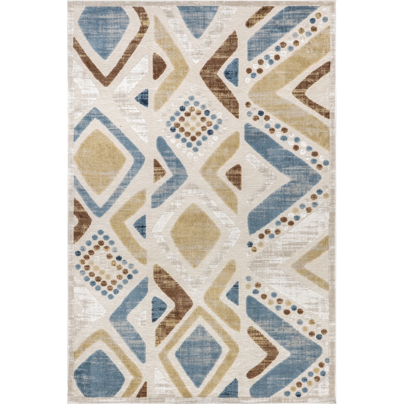 Rozie Kids Washable Colorful Rug | Blue Multicolor
