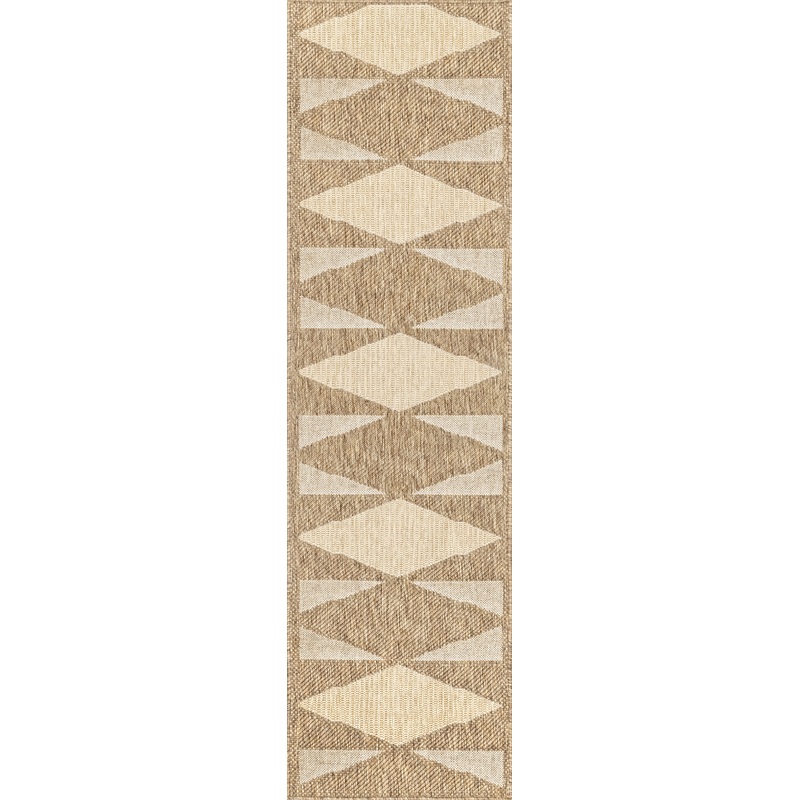 Ziggy Diamonds Indoor/Outdoor Rug | Brown