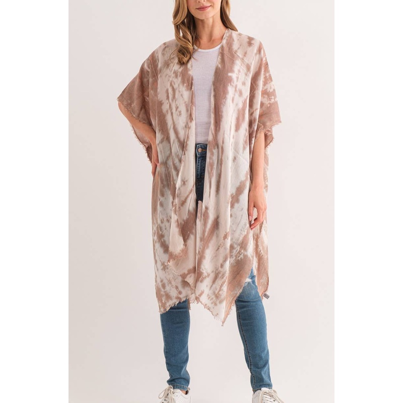 Arcadia Hazelnut Tie Dye Kimono