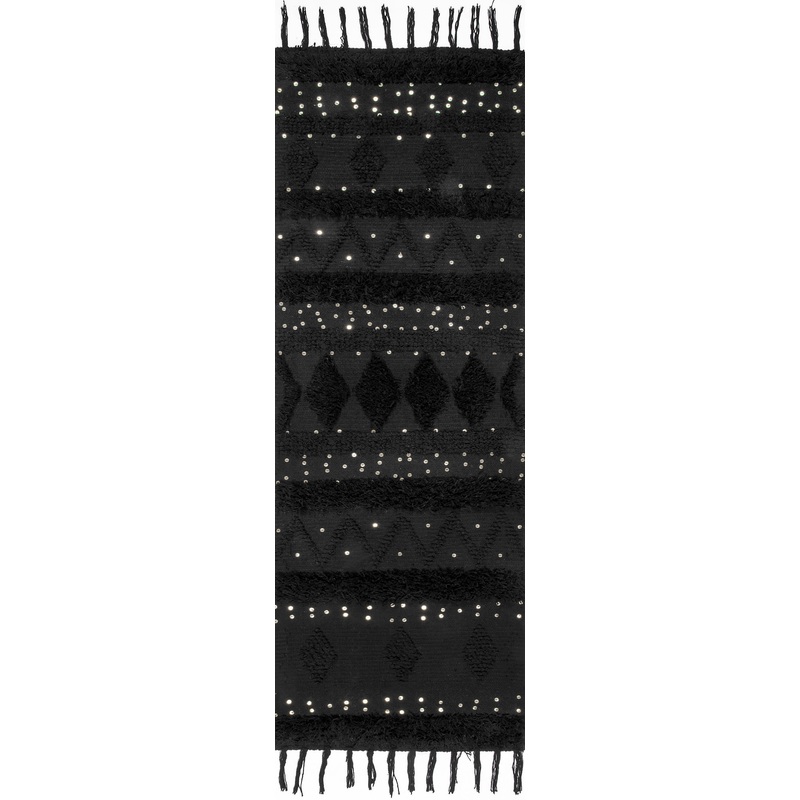 Chandy Textured Wool Rug | Black