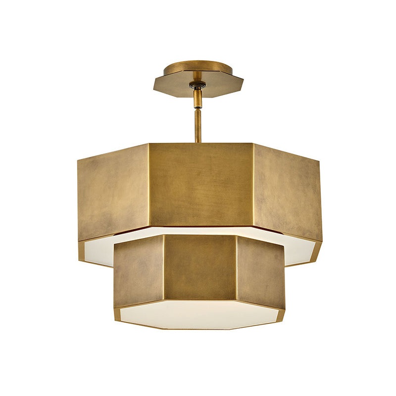 Hinkley 46991 Facet 5-lt 17″ LED Convertible Semi Flush Mount