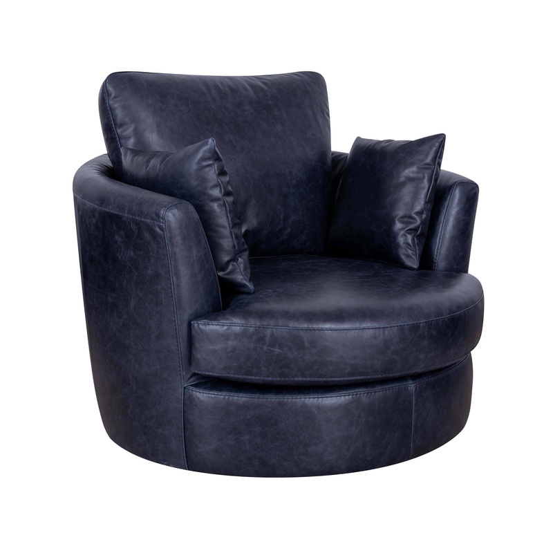Jodie Leather Swivel Chair