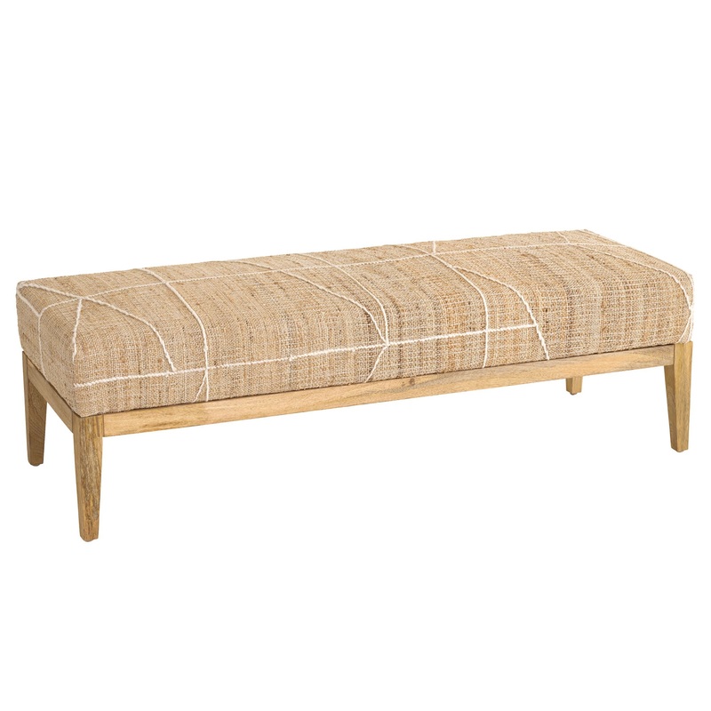 Judson Freida Rug Bench | Natural/Ivory