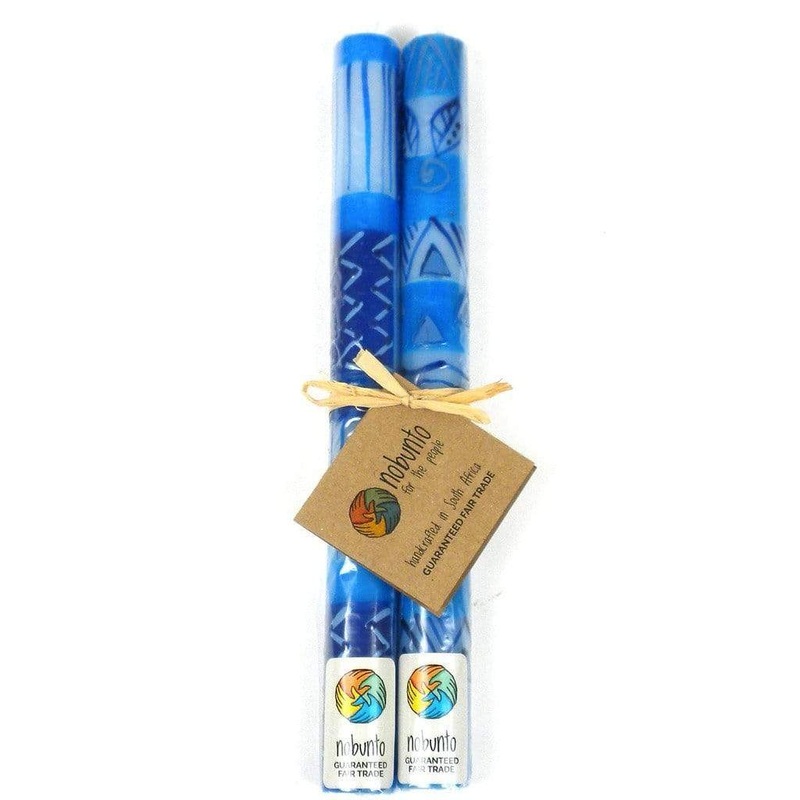 Tall Hand Painted Candles – Pair -Feruzi Design – Nobunto