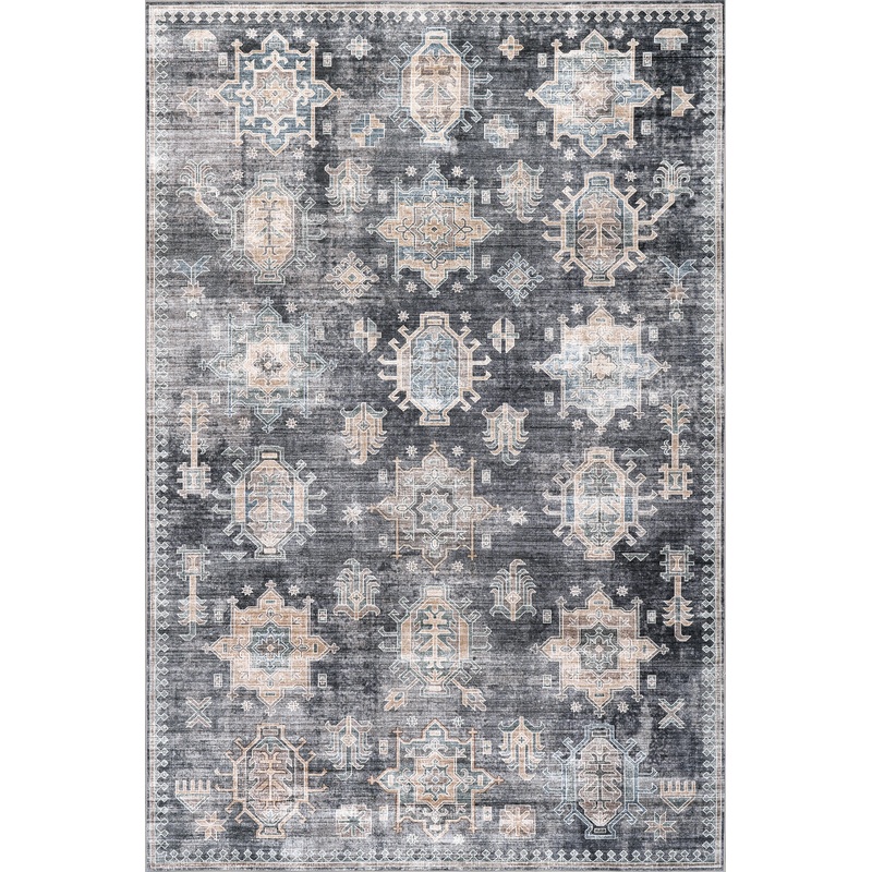 Araya Spill Proof Washable Rug | Charcoal