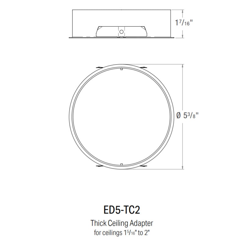 CSL ED5-TC2 Thick Ceiling Adapter for 5″ Eco-Downlight