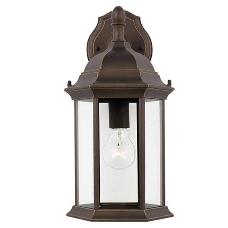 Generation 8938701 Sevier 1-lt 8″ Downlight Outdoor Wall Lantern, Clear Glass