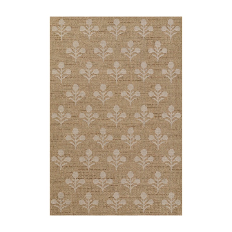 Sablebrook Natural Block Print Rug