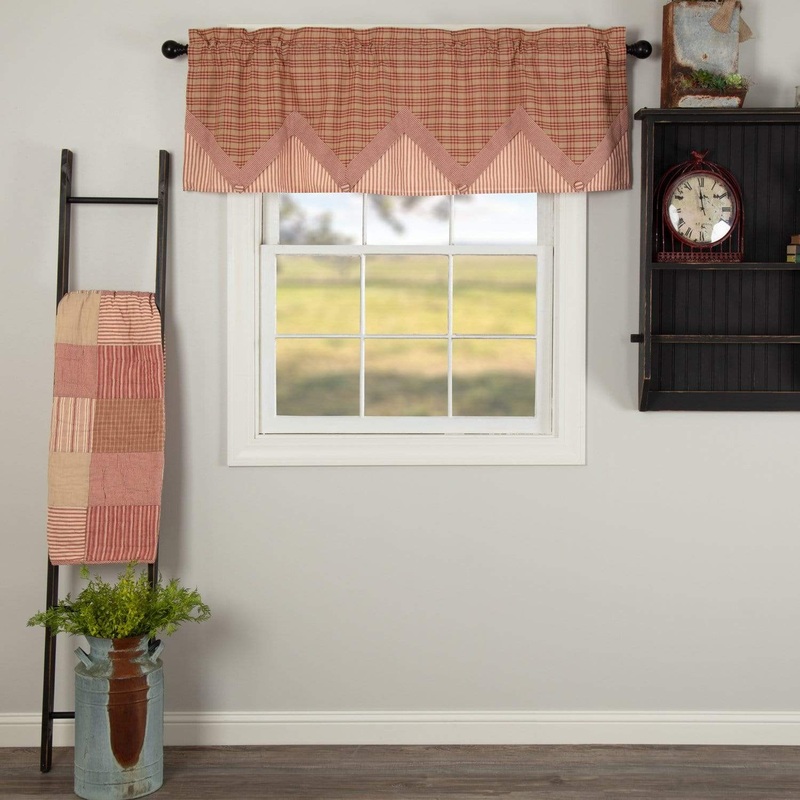 Sawyer Mill Red Valance Layered 20×60