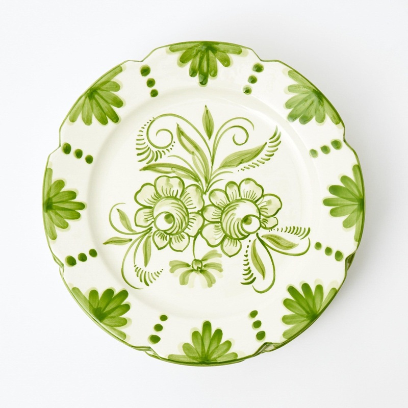 Seville Green Gardnia Dinner Plate