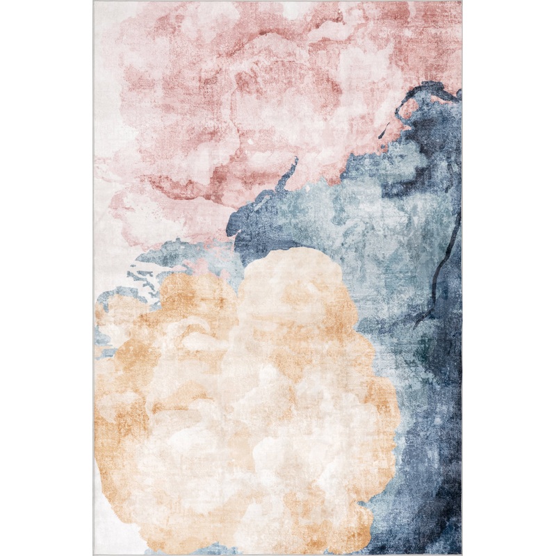 Solene Abstract Washable Rug | Multicolor