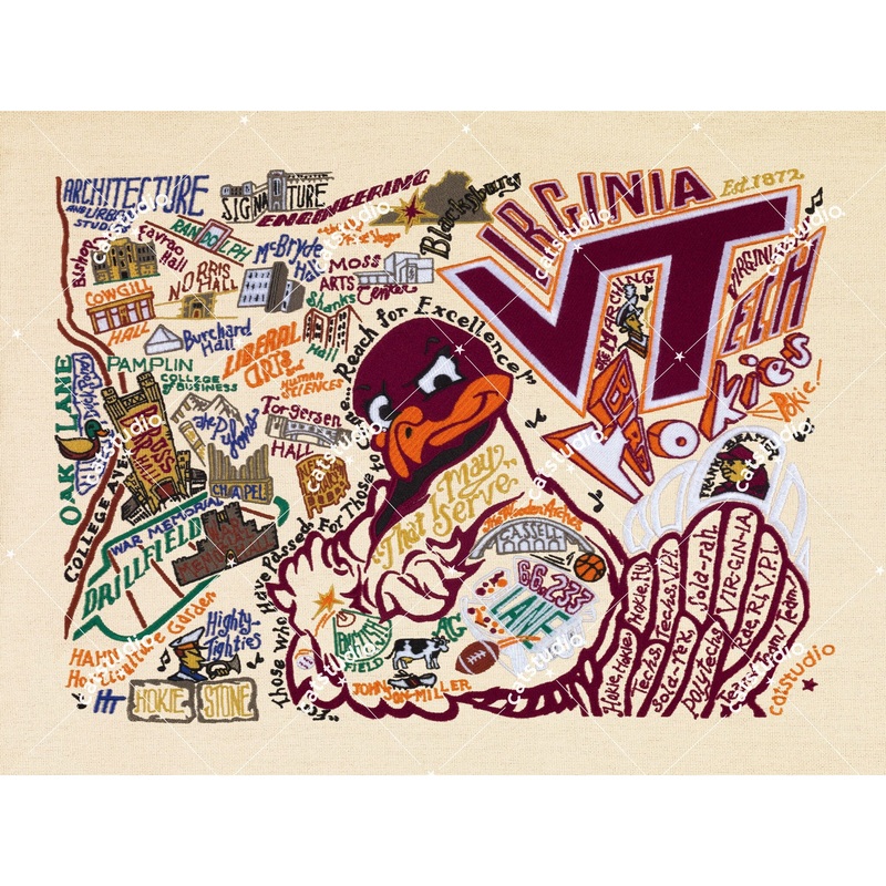 Virginia Tech Collegiate Fine Art Print